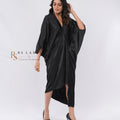 Black Polka Dot Kaftan Dress