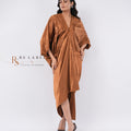 Copper Dot Embellished Kaftan Tunic & Pants Co-ord Set