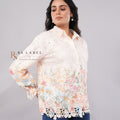 Ivory Floral Lace Collared Blouse