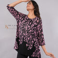 Pink & Black Paisley Print Tunic Top